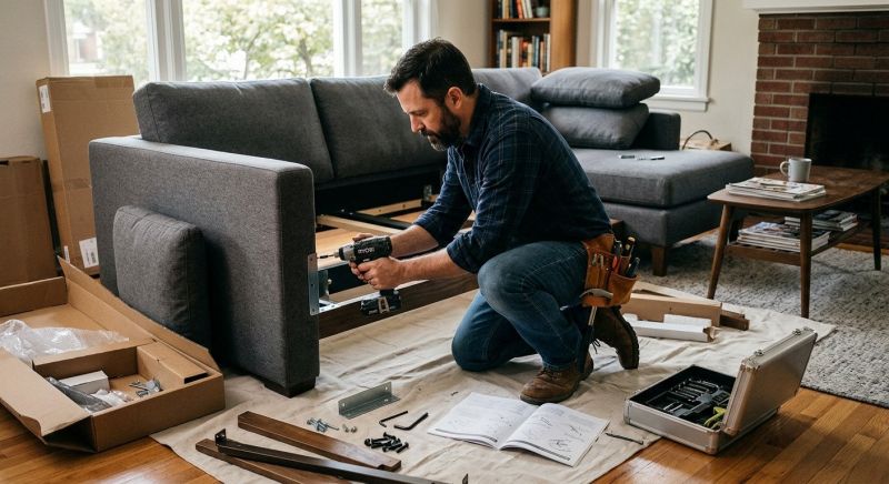 Couch Assembly in Overland Park, KS